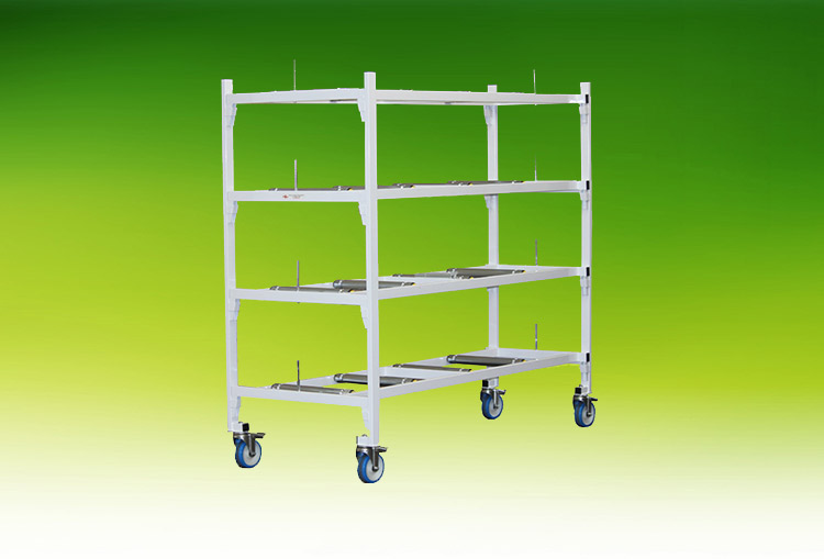4-tier rack - size made to suit with optional wheels