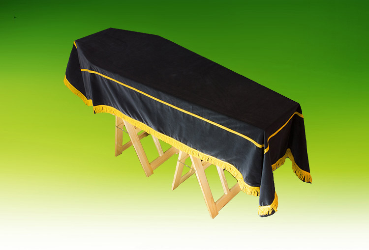 Coffin pall in black velvet