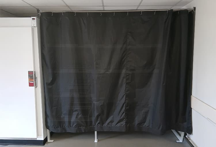 Cold Room Privacy Curtains Closed