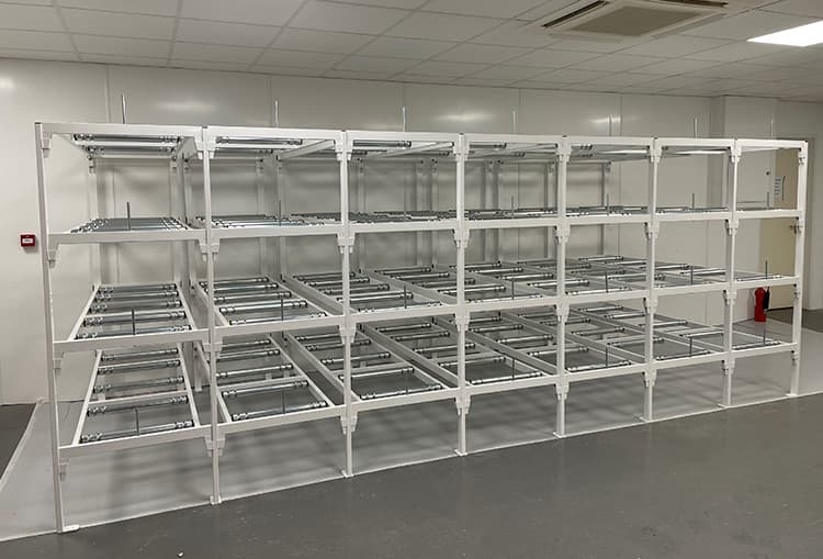 Walk-in mortuary cold room racking